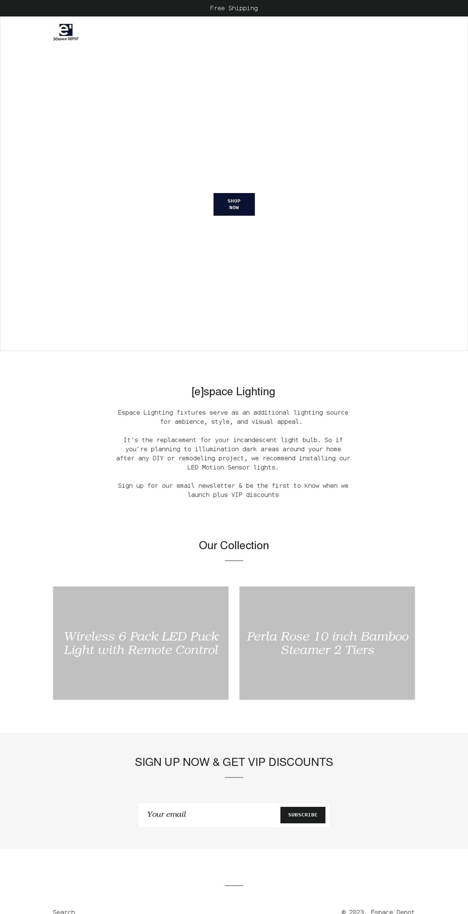 espacedepot.com shopify website screenshot