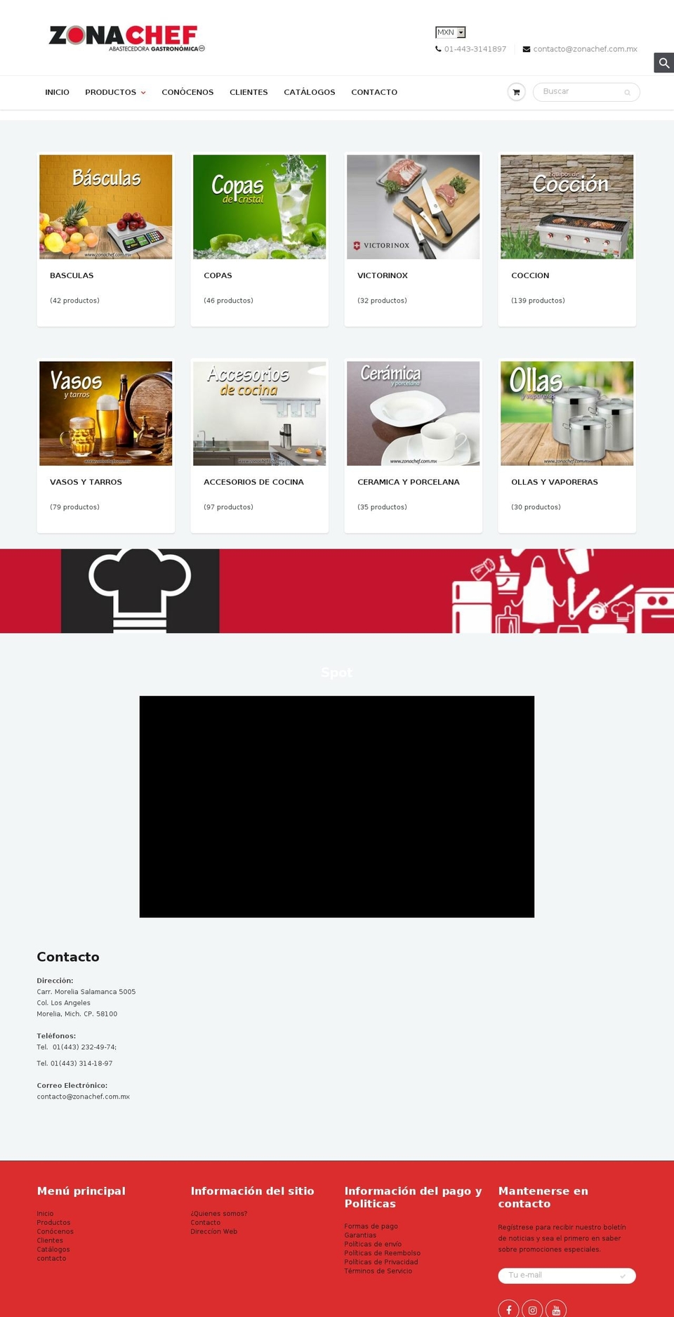 espaciochef.com — Shopify storefront screenshot