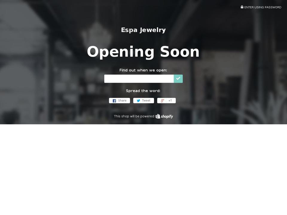 espajewelry.com shopify website screenshot