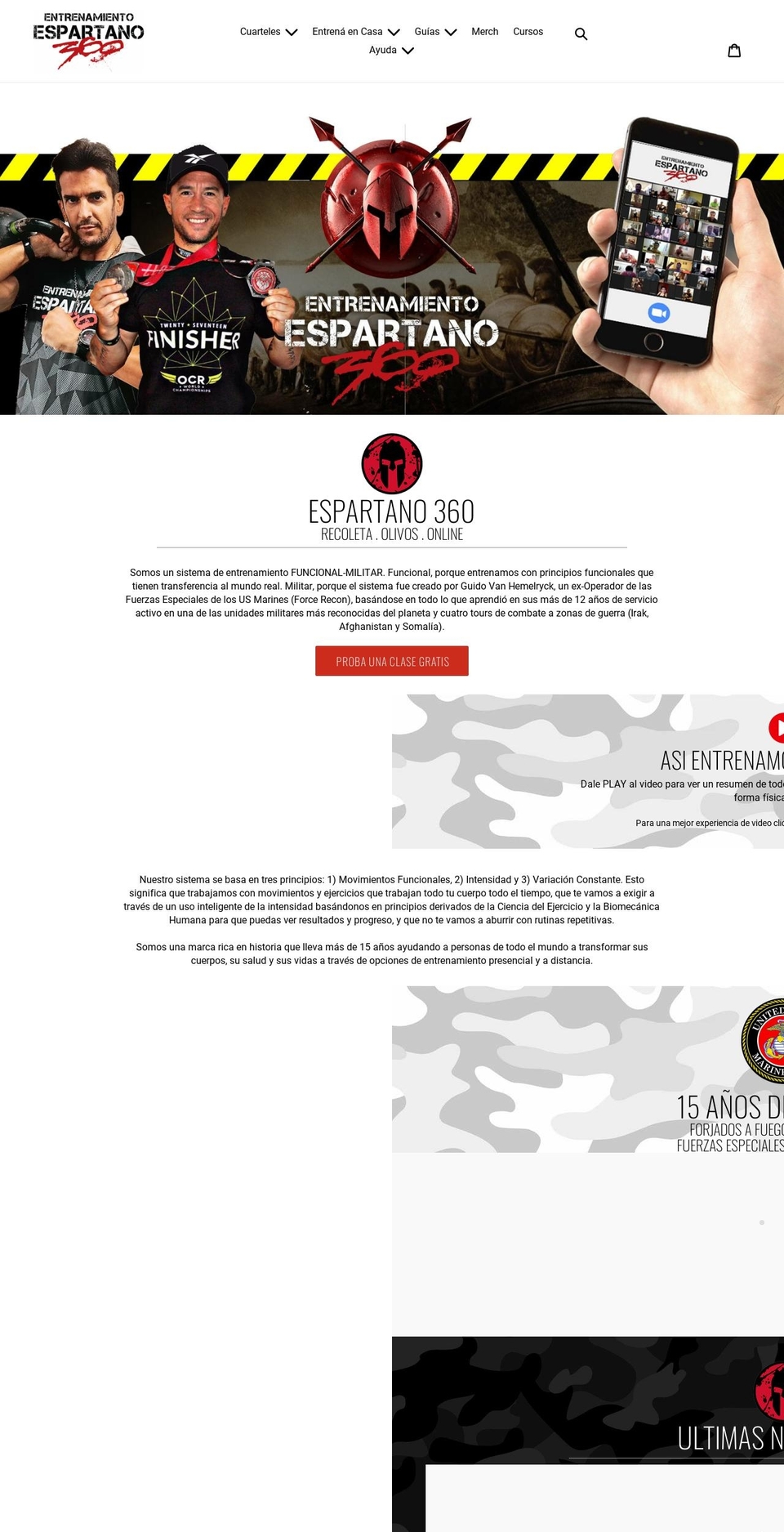 espartano360.com.ar shopify website screenshot