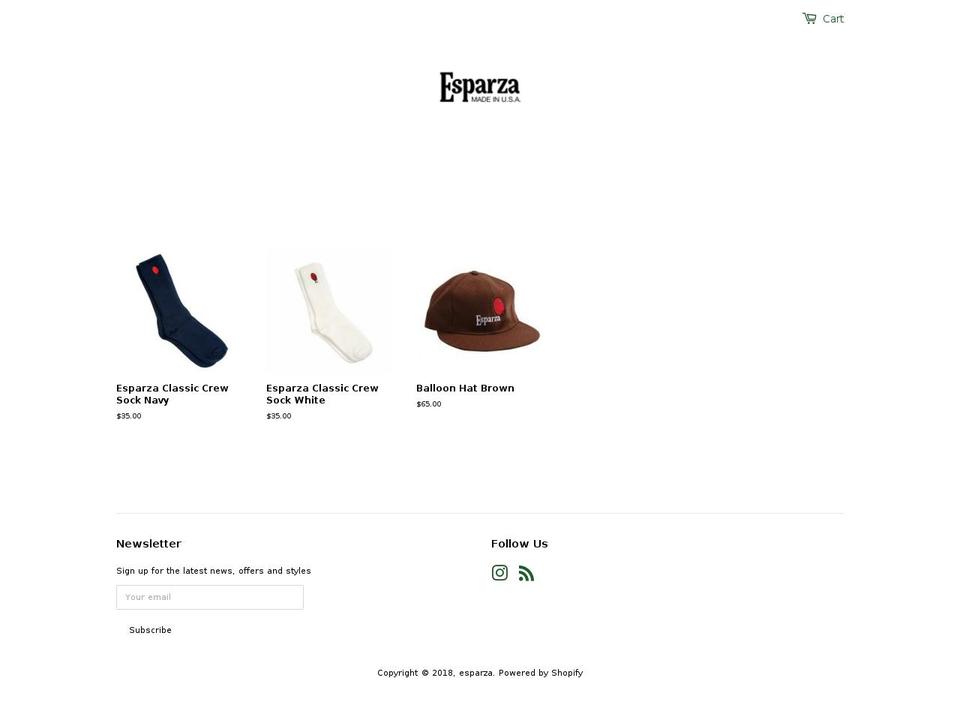 esparza.co shopify website screenshot