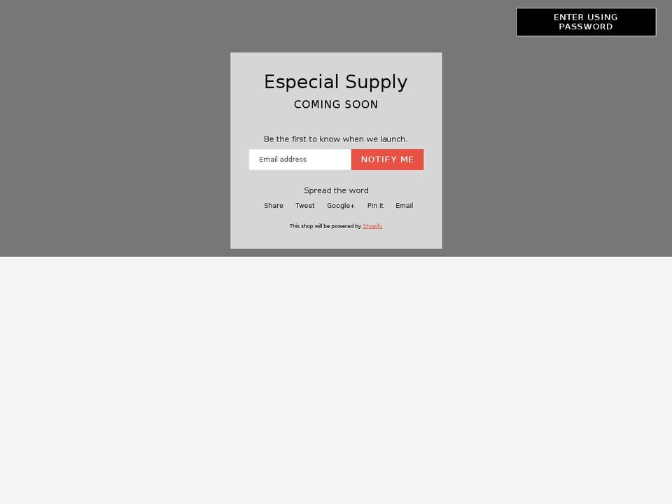 nexgeek Shopify theme site example especialsupply.com