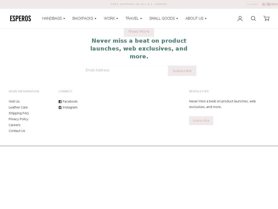 esperos-soho.com — Shopify storefront screenshot