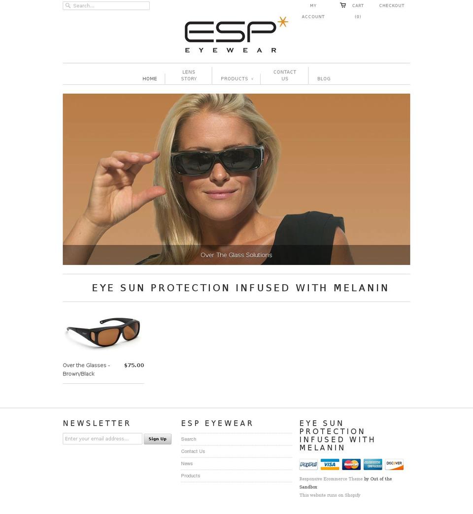 espeyewear.net shopify website screenshot