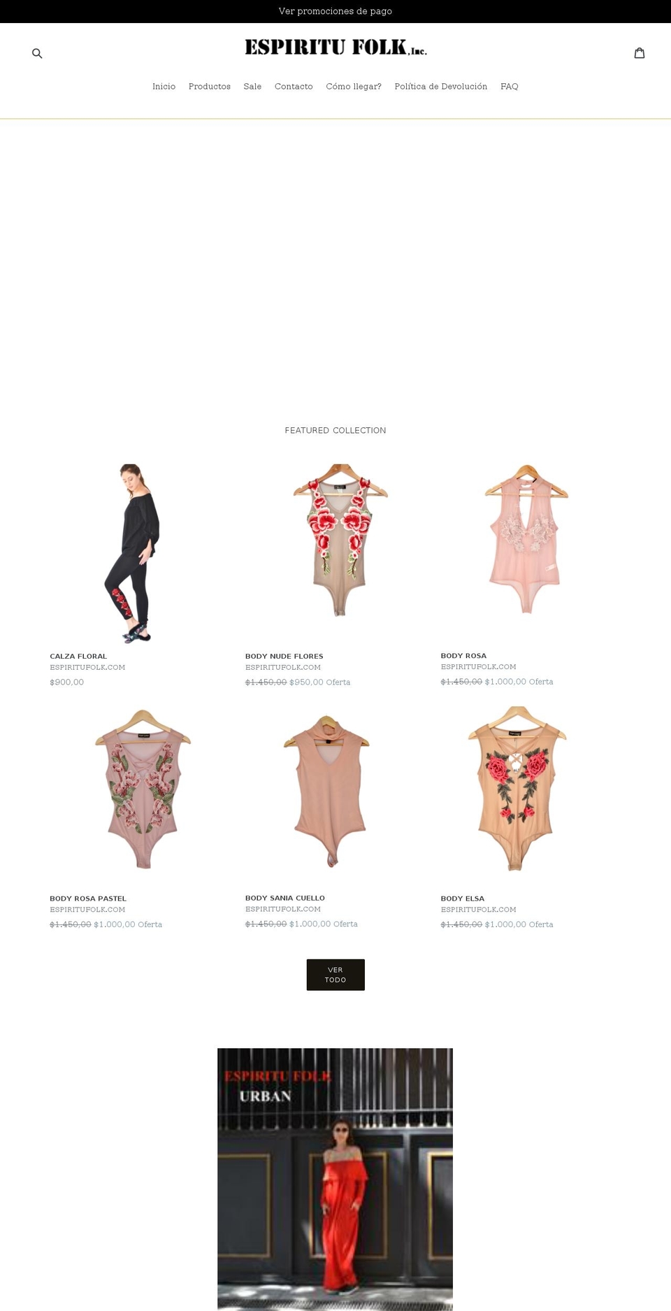 espiritufolk.com — Shopify storefront screenshot