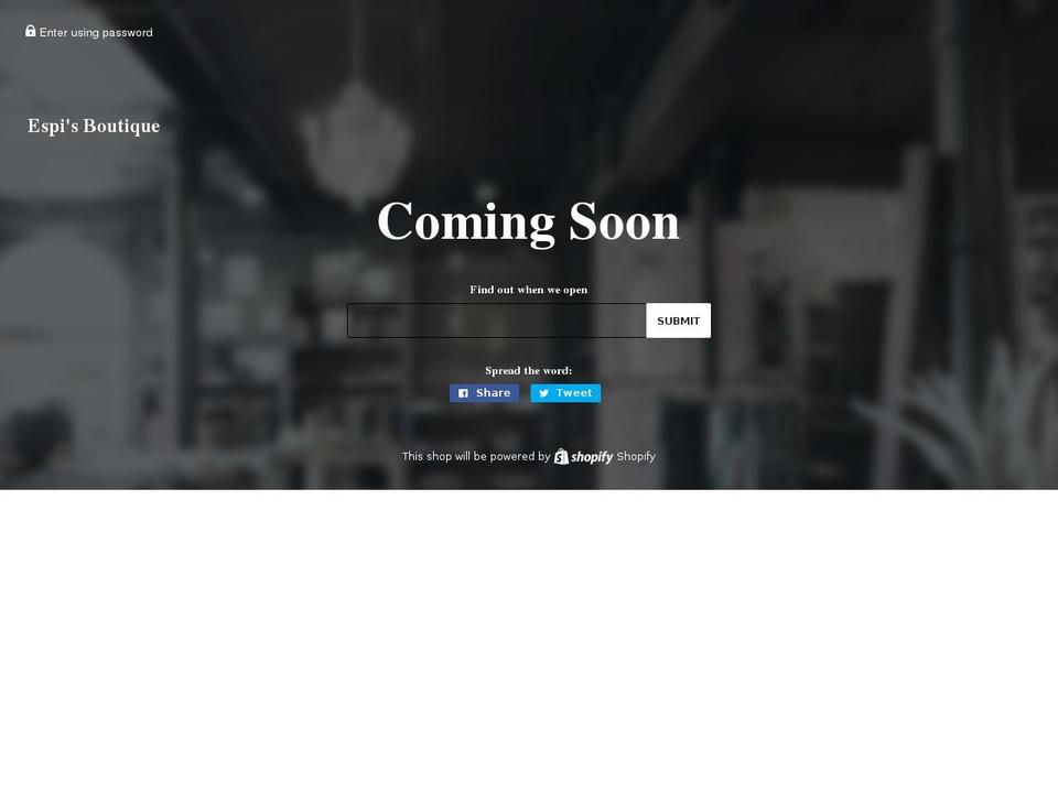 espisboutique.com shopify website screenshot