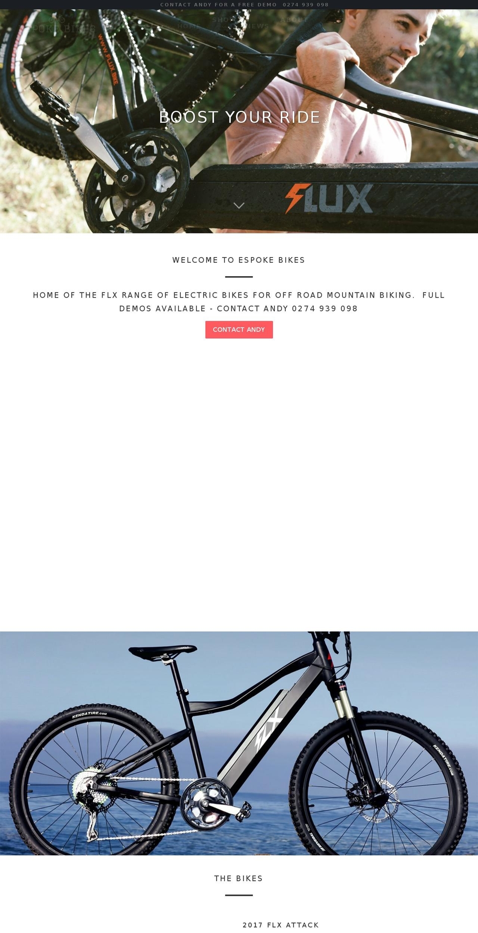 espokebikes.co.nz shopify website screenshot