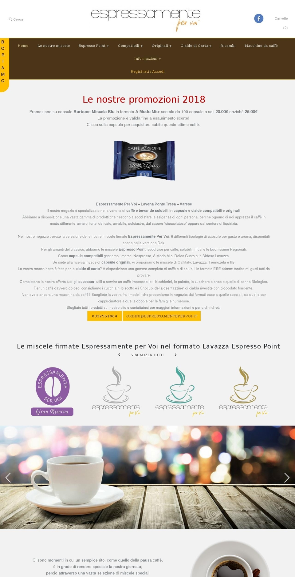 espressamentepervoi.it shopify website screenshot