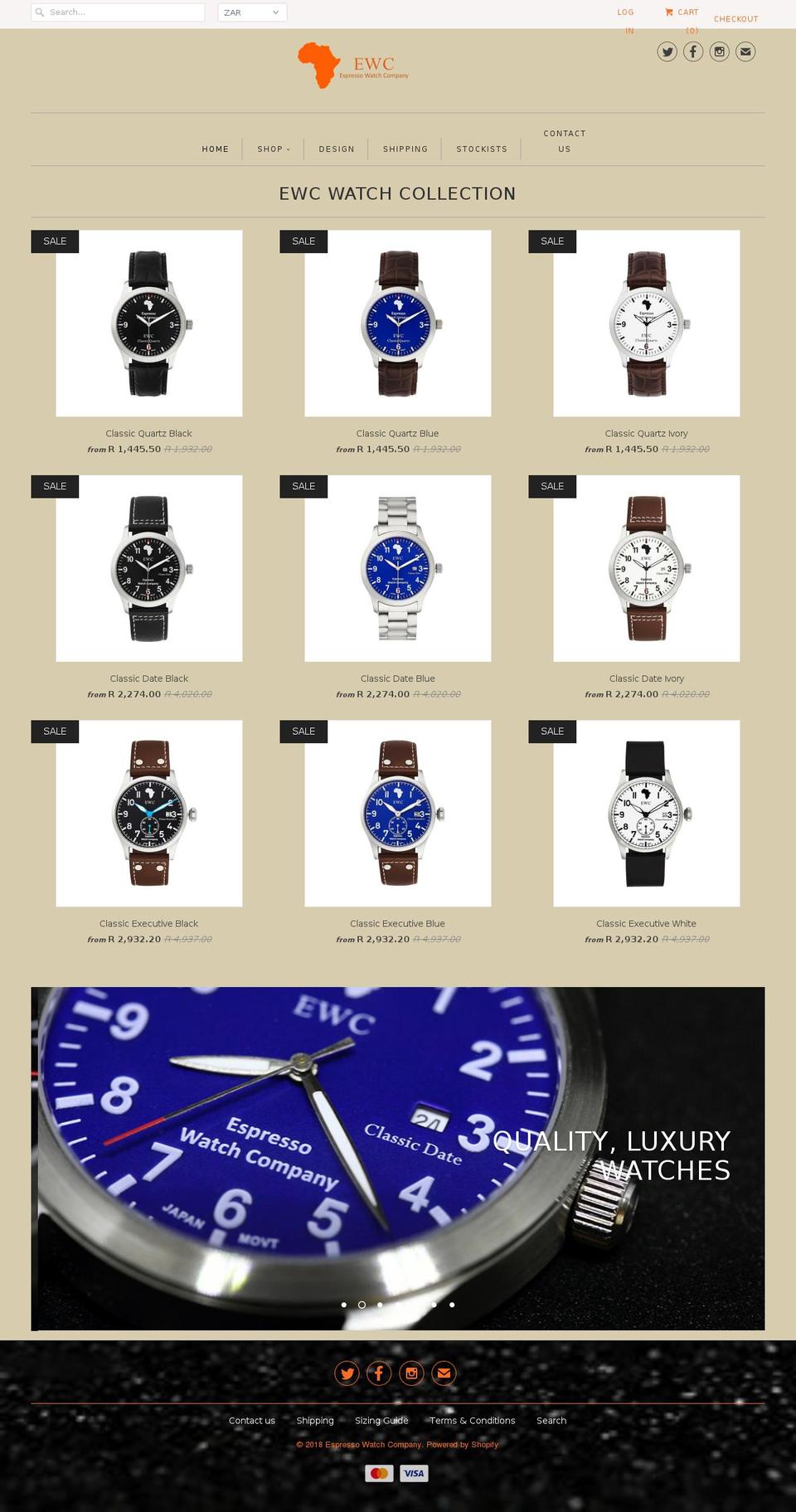 espressowatchcompany.com — Shopify storefront screenshot