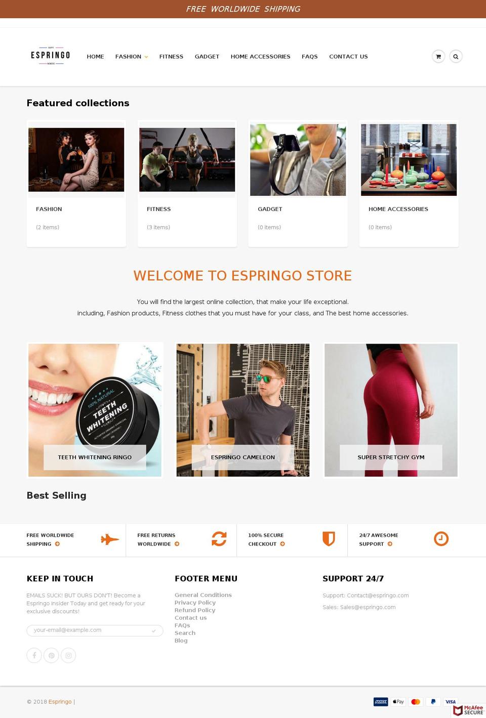 espringo.com — Shopify storefront screenshot