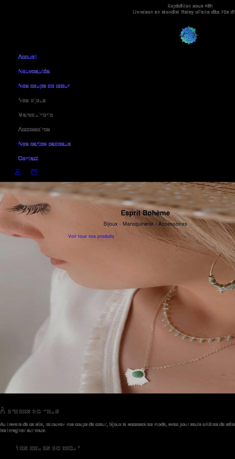 esprit-boheme.net shopify website screenshot