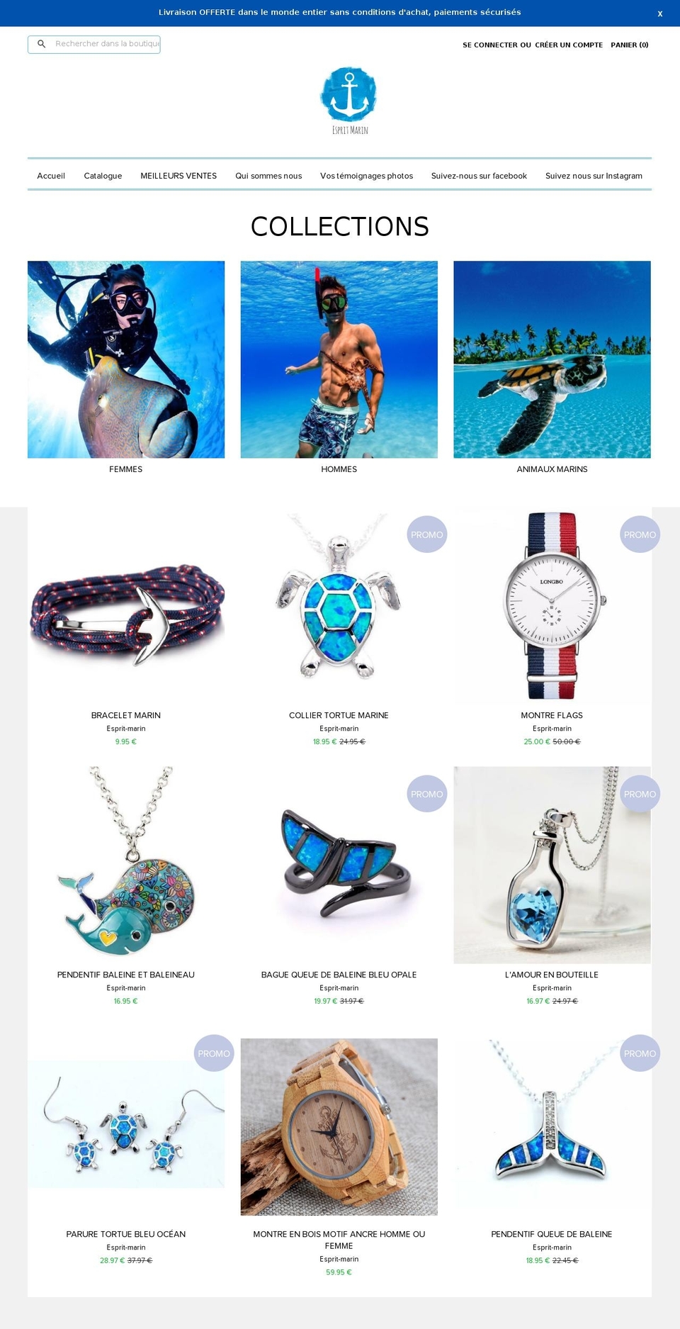 template-shopiflight-0911 Shopify theme site example esprit-marin.com