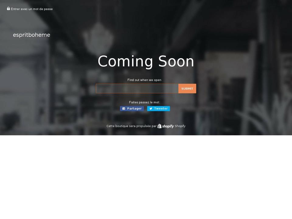 espritboheme.com — Shopify storefront screenshot