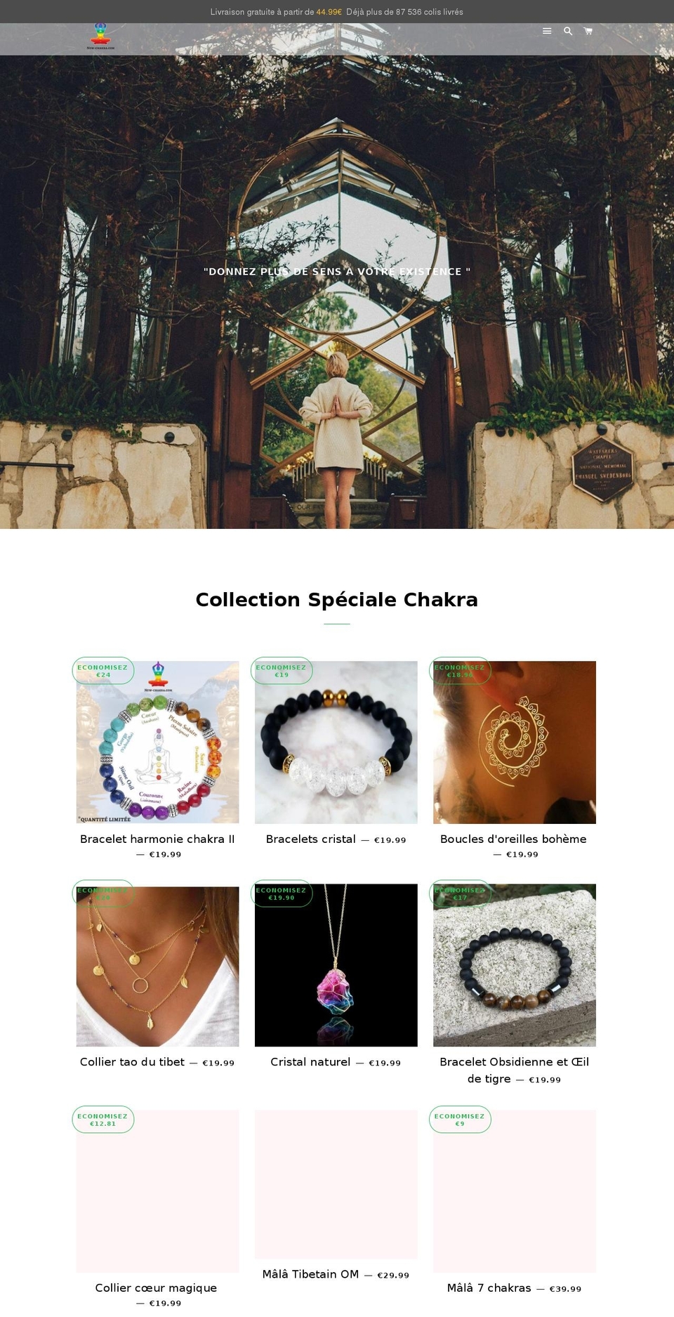 espritchakra.myshopify.com — Shopify storefront screenshot