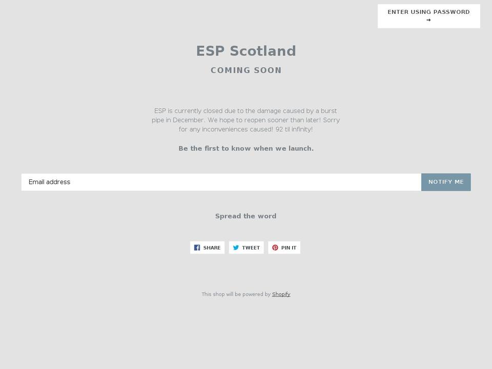 espscotland.co.uk shopify website screenshot