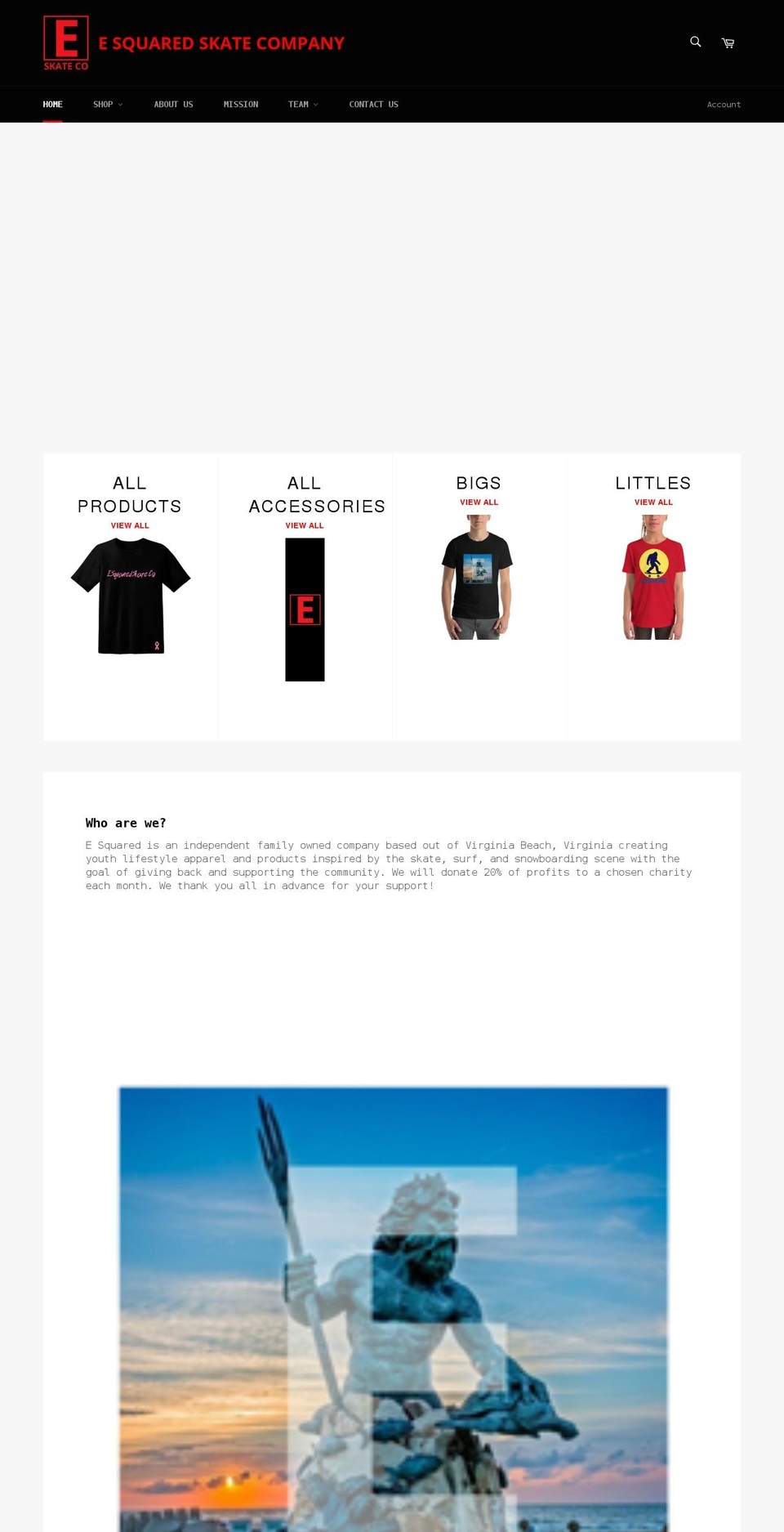 esquaredskatecompany.com shopify website screenshot