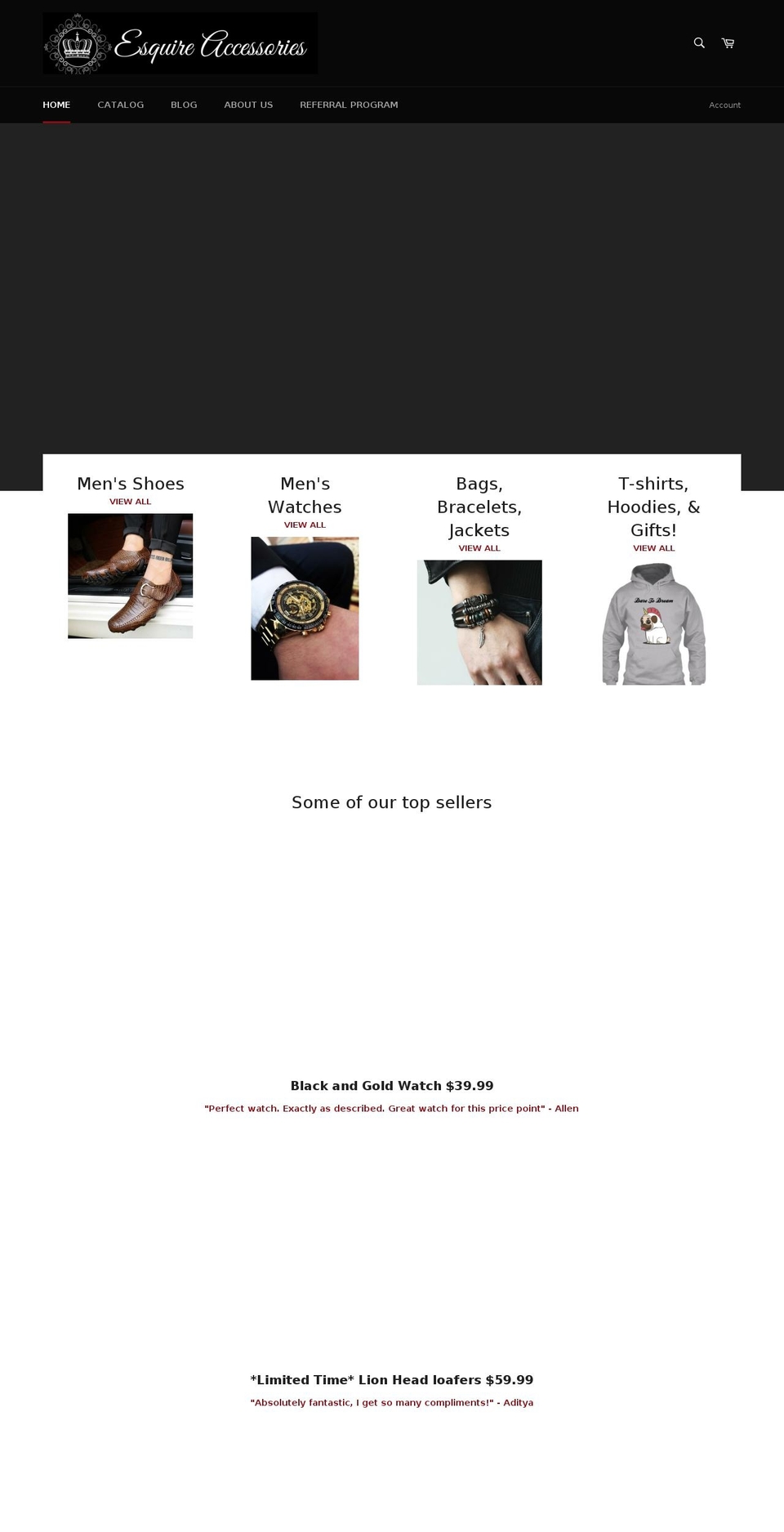 esquire-accessories.com — Shopify storefront screenshot