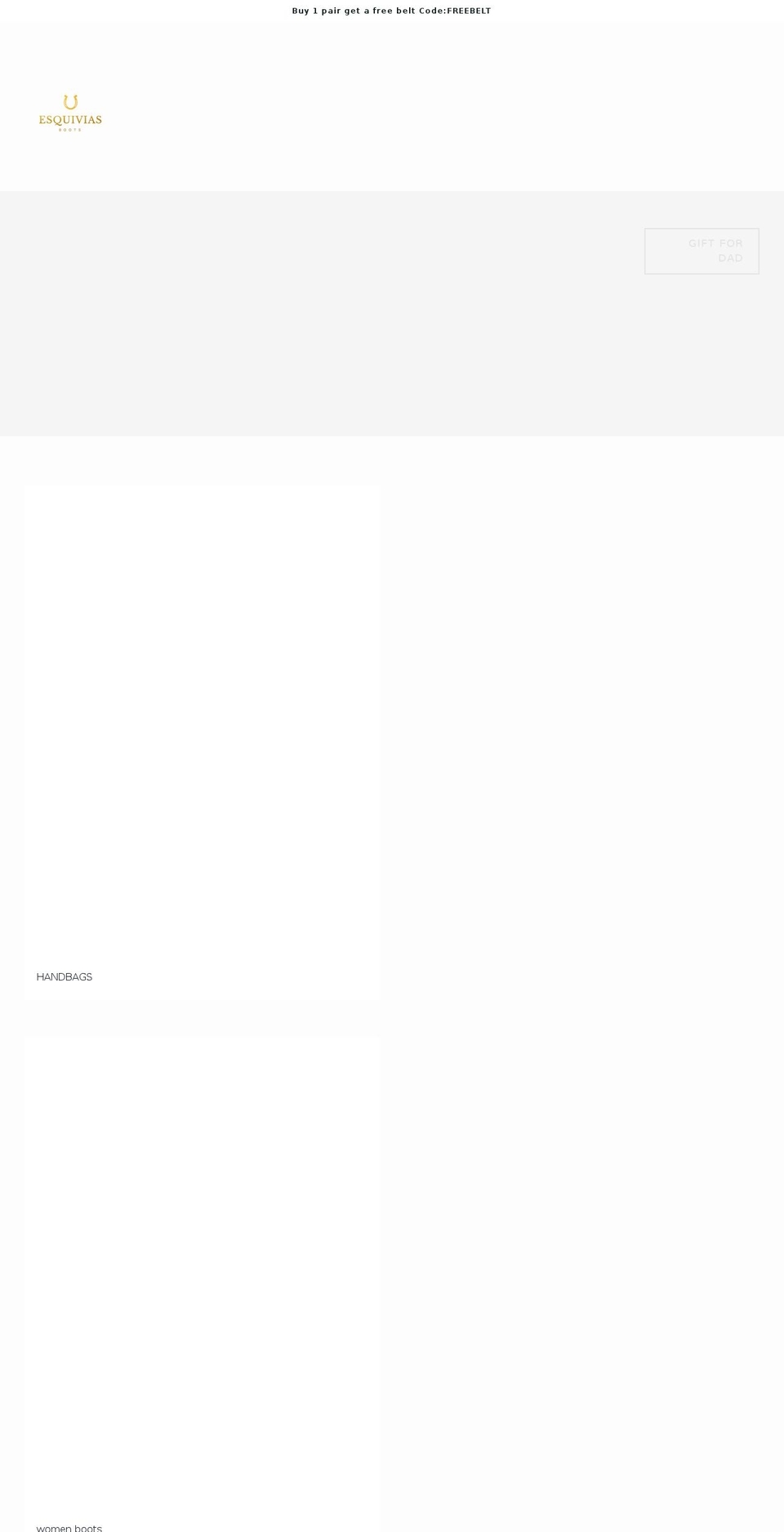 esquiviasboots.com shopify website screenshot