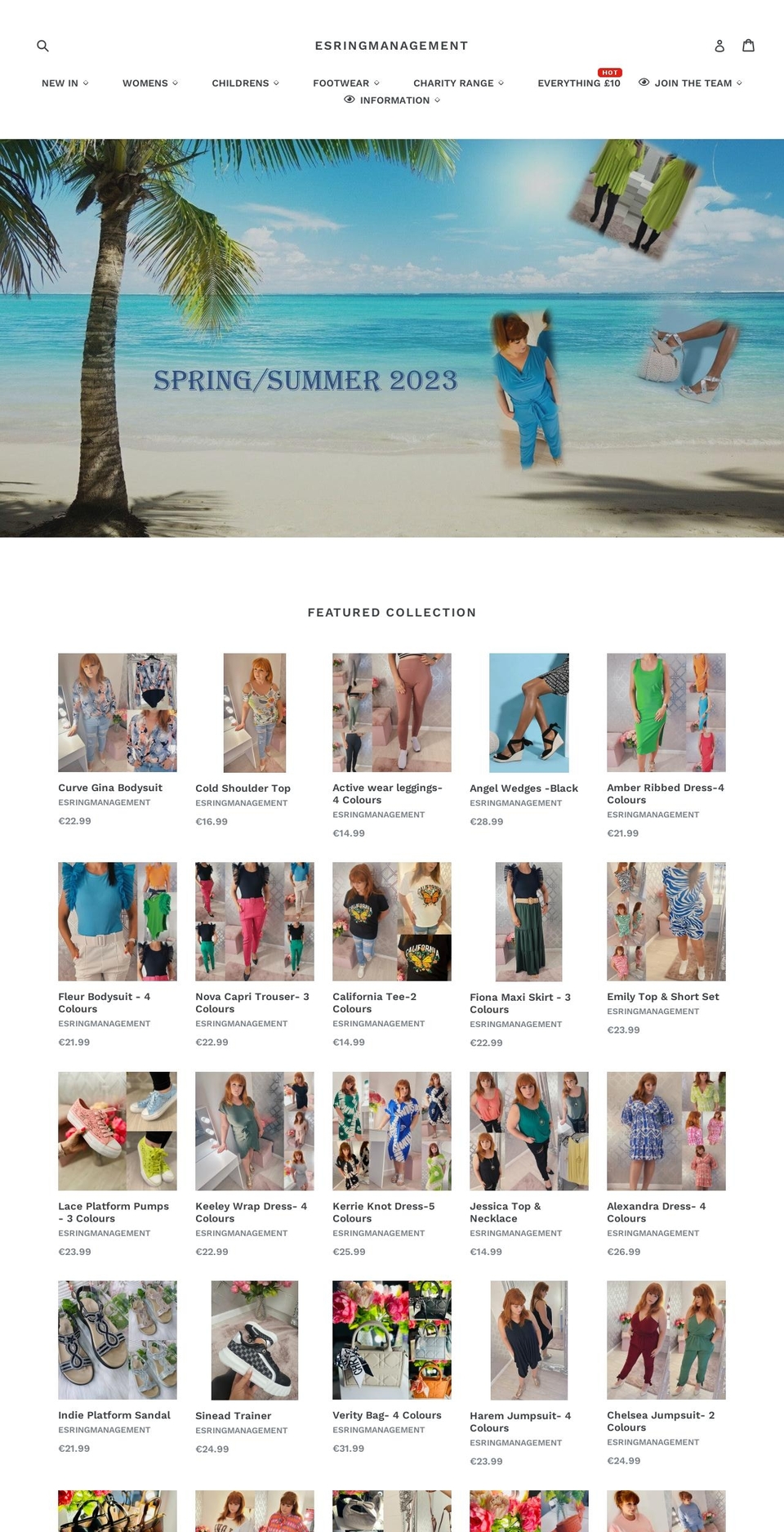 esringmanagement.com shopify website screenshot