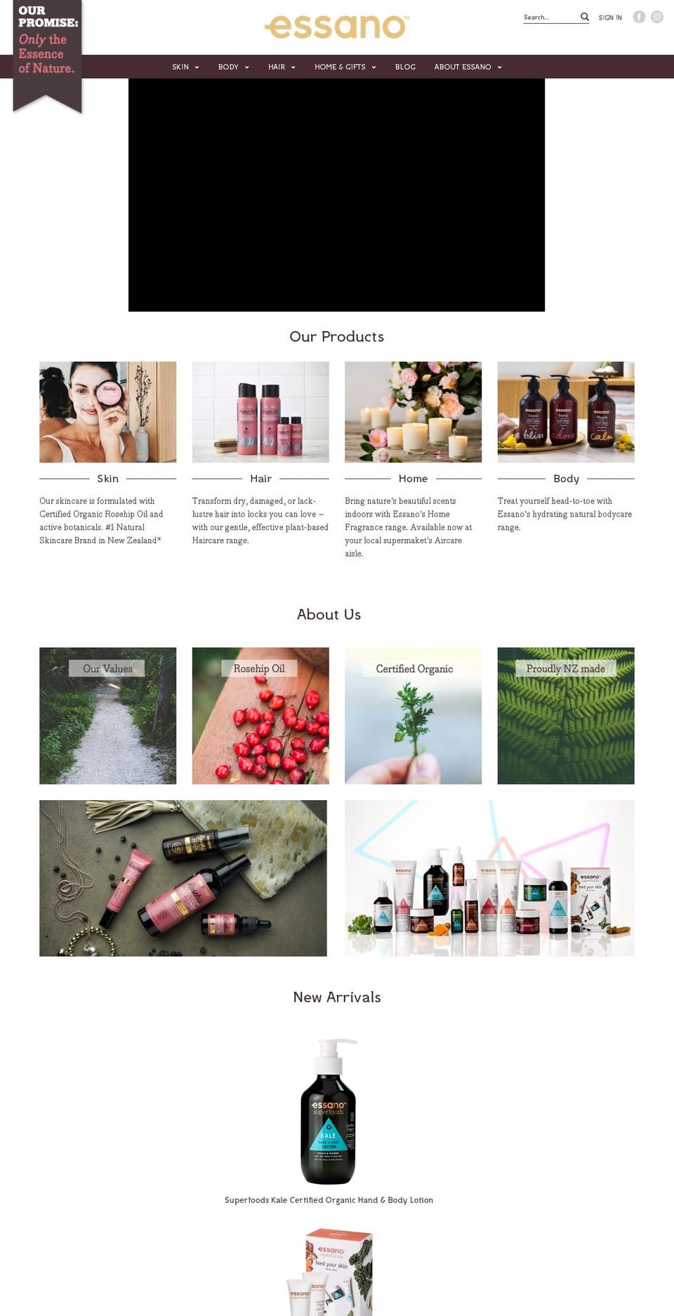 essano.com.au shopify website screenshot