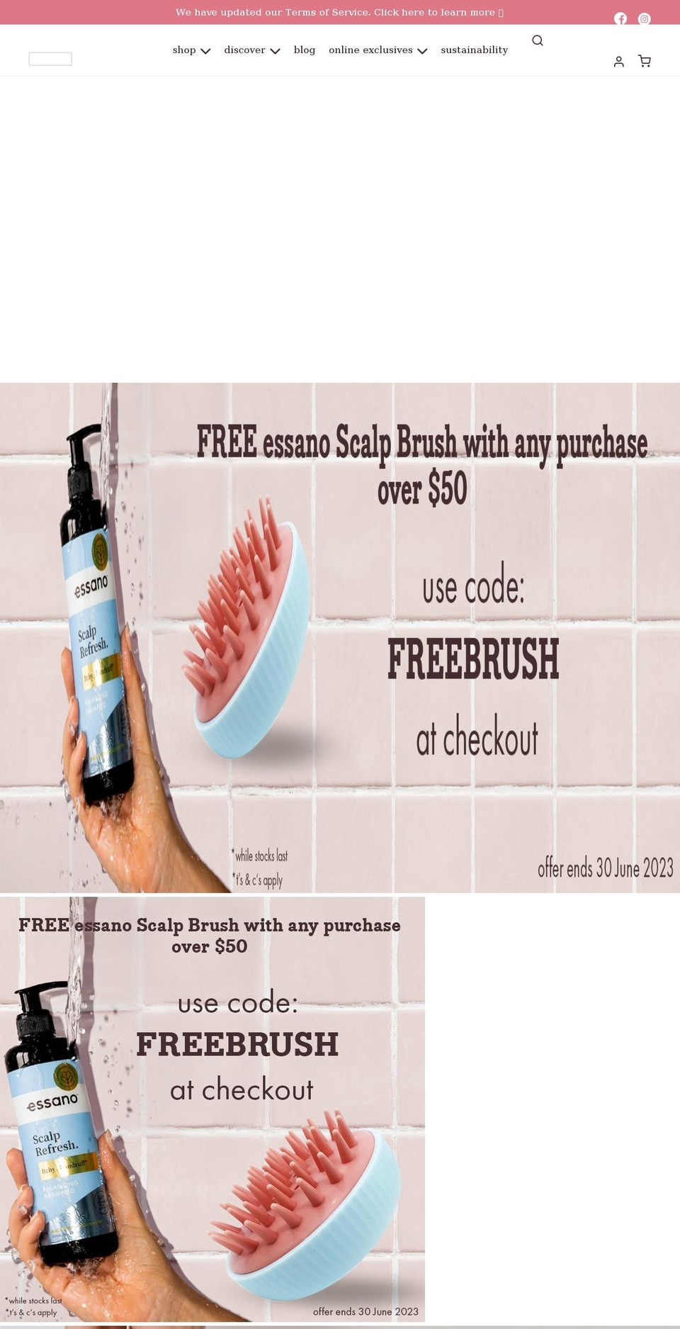 essanobeauty.com shopify website screenshot