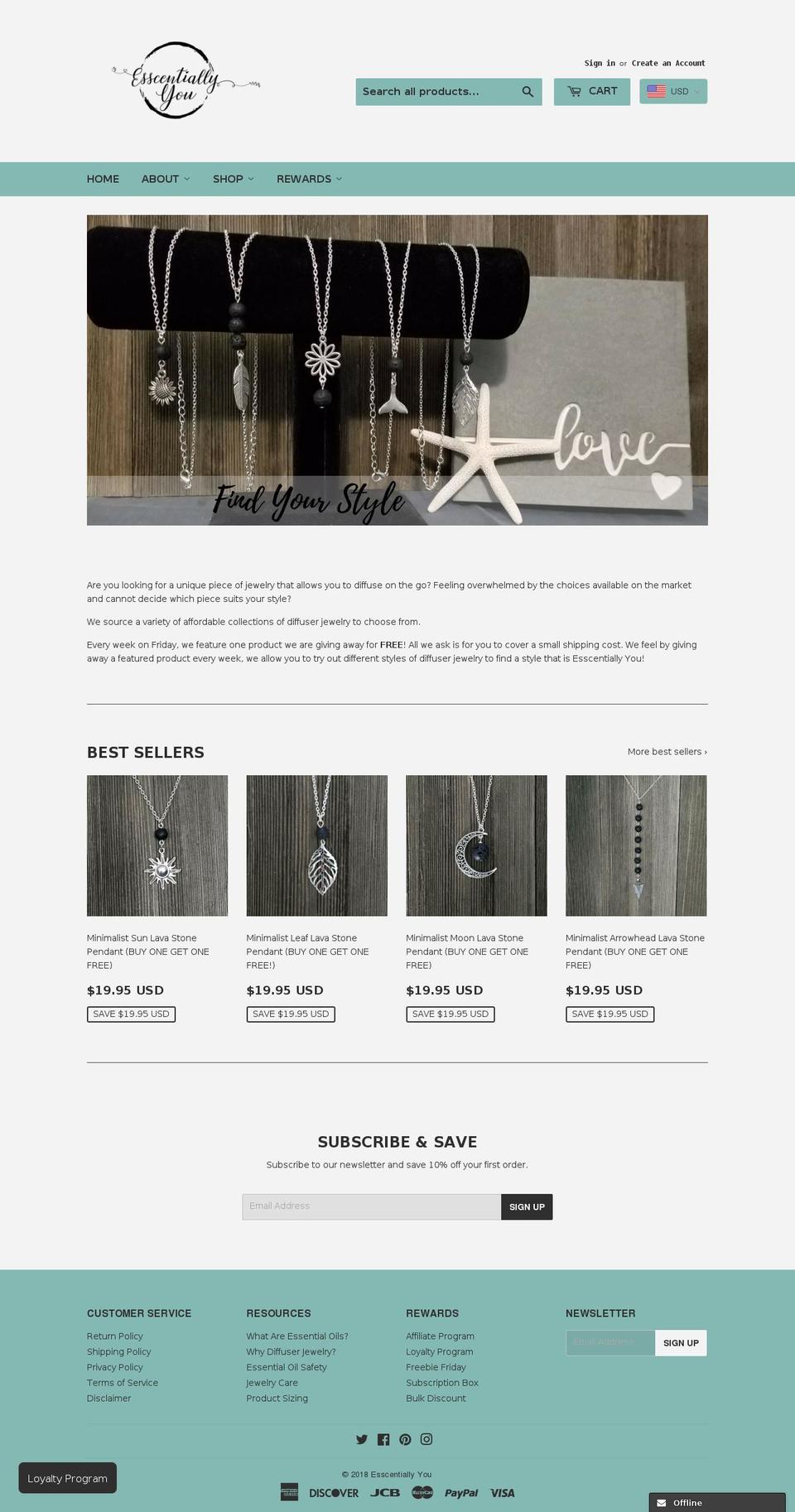 esscentiallyyou.com — Shopify storefront screenshot