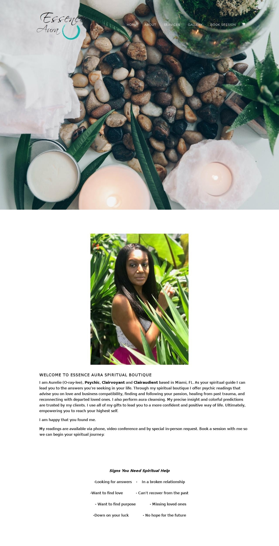 essenceaura.com — Shopify storefront screenshot