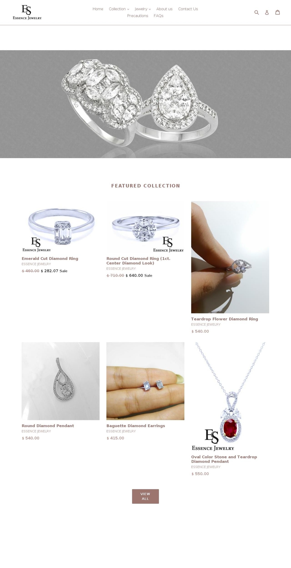 essencej.com shopify website screenshot