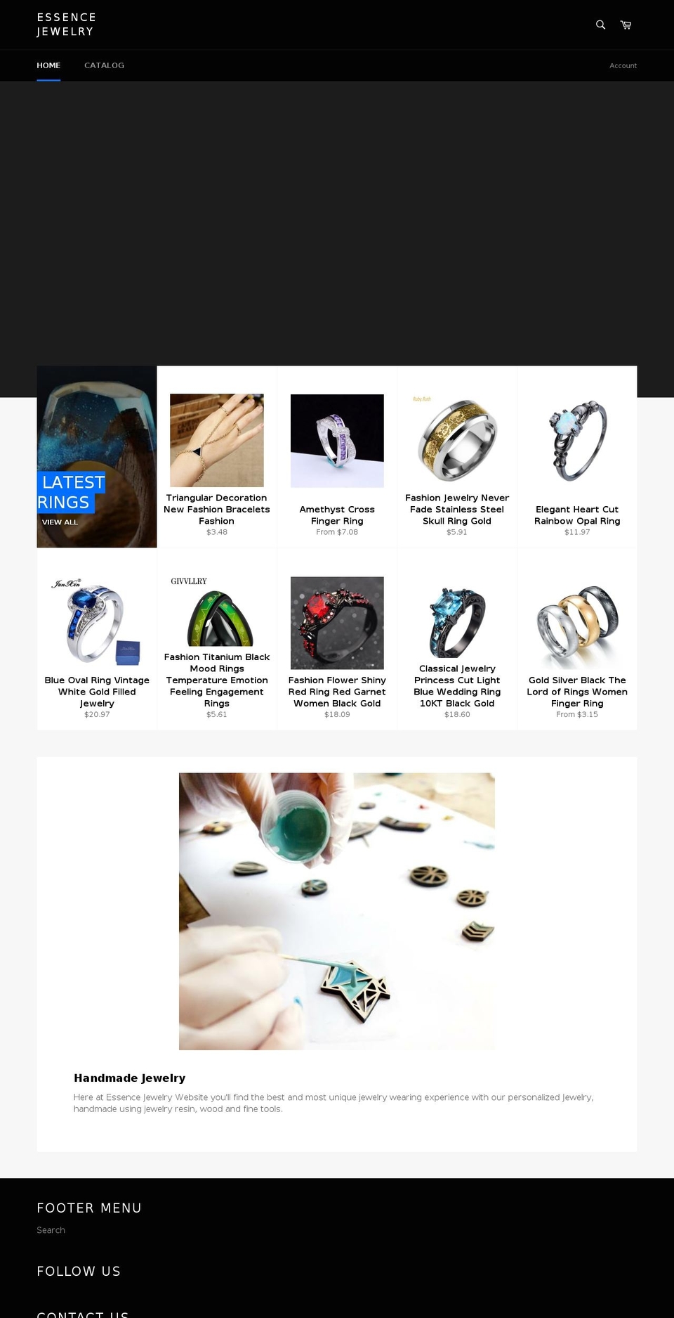 essencejewelry.net shopify website screenshot
