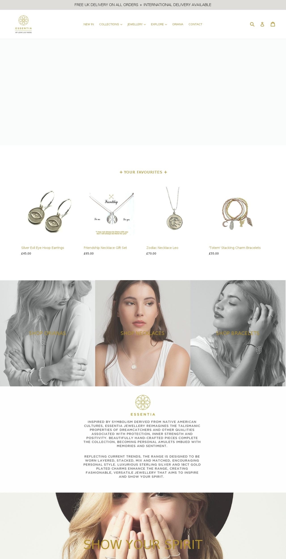essentiacollection.com — Shopify storefront screenshot