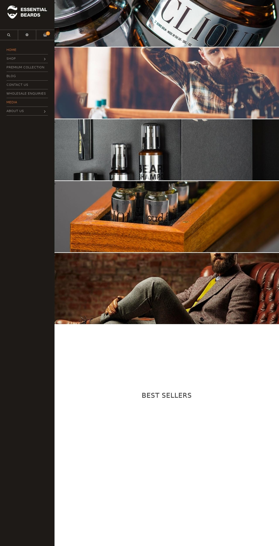 essentialbeards.com shopify website screenshot