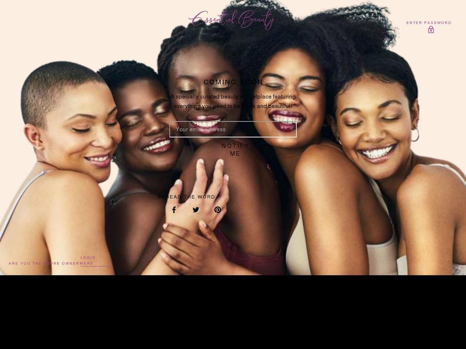essentialbeautyonline.com shopify website screenshot