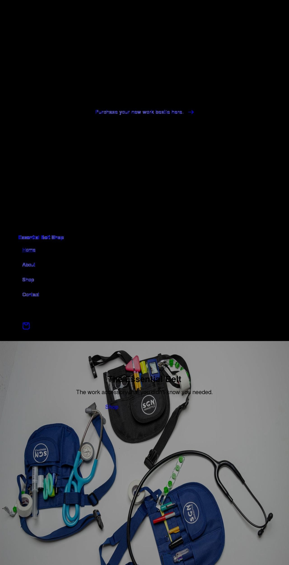 essentialbelt.com shopify website screenshot