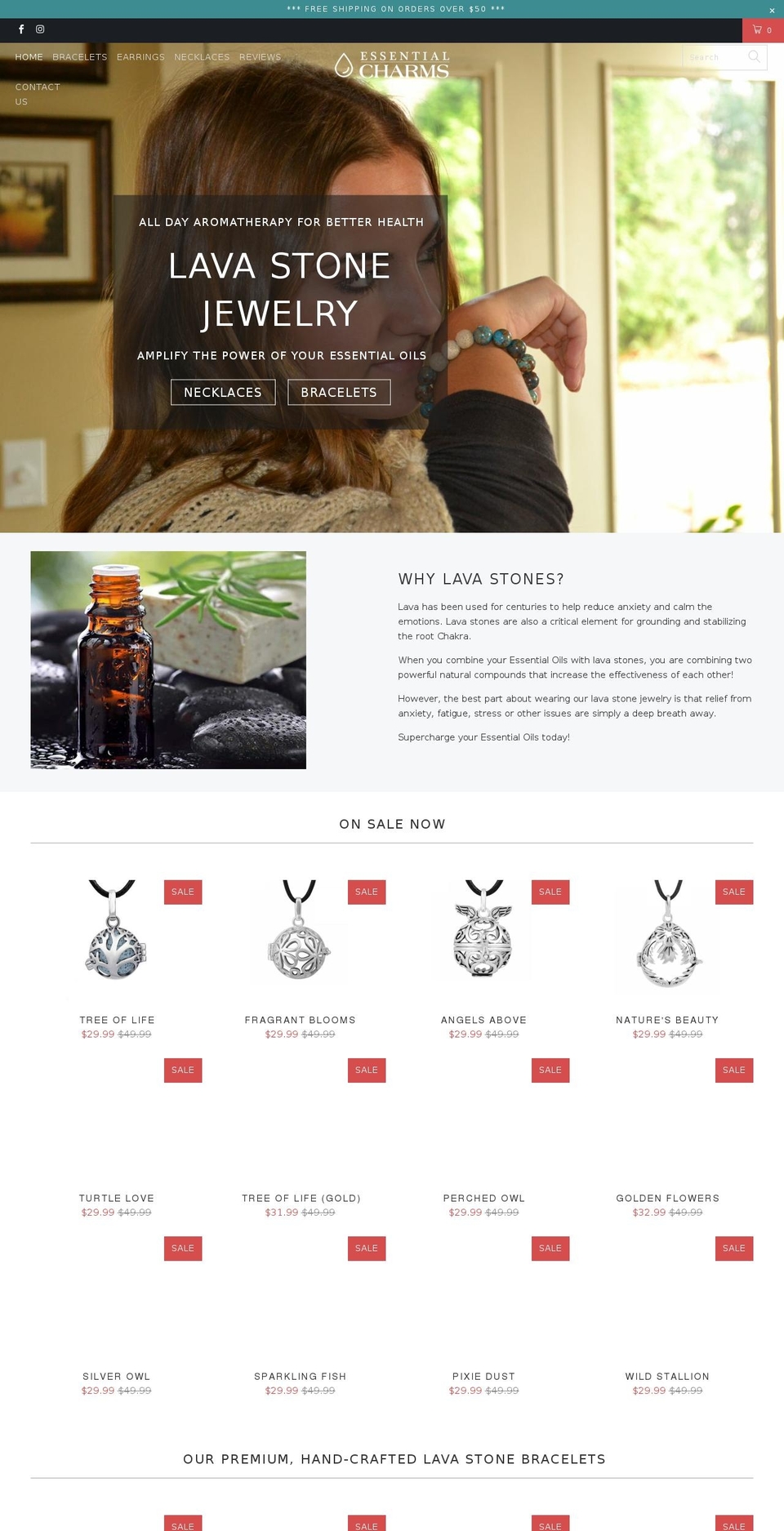 essentialcharms.com — Shopify storefront screenshot