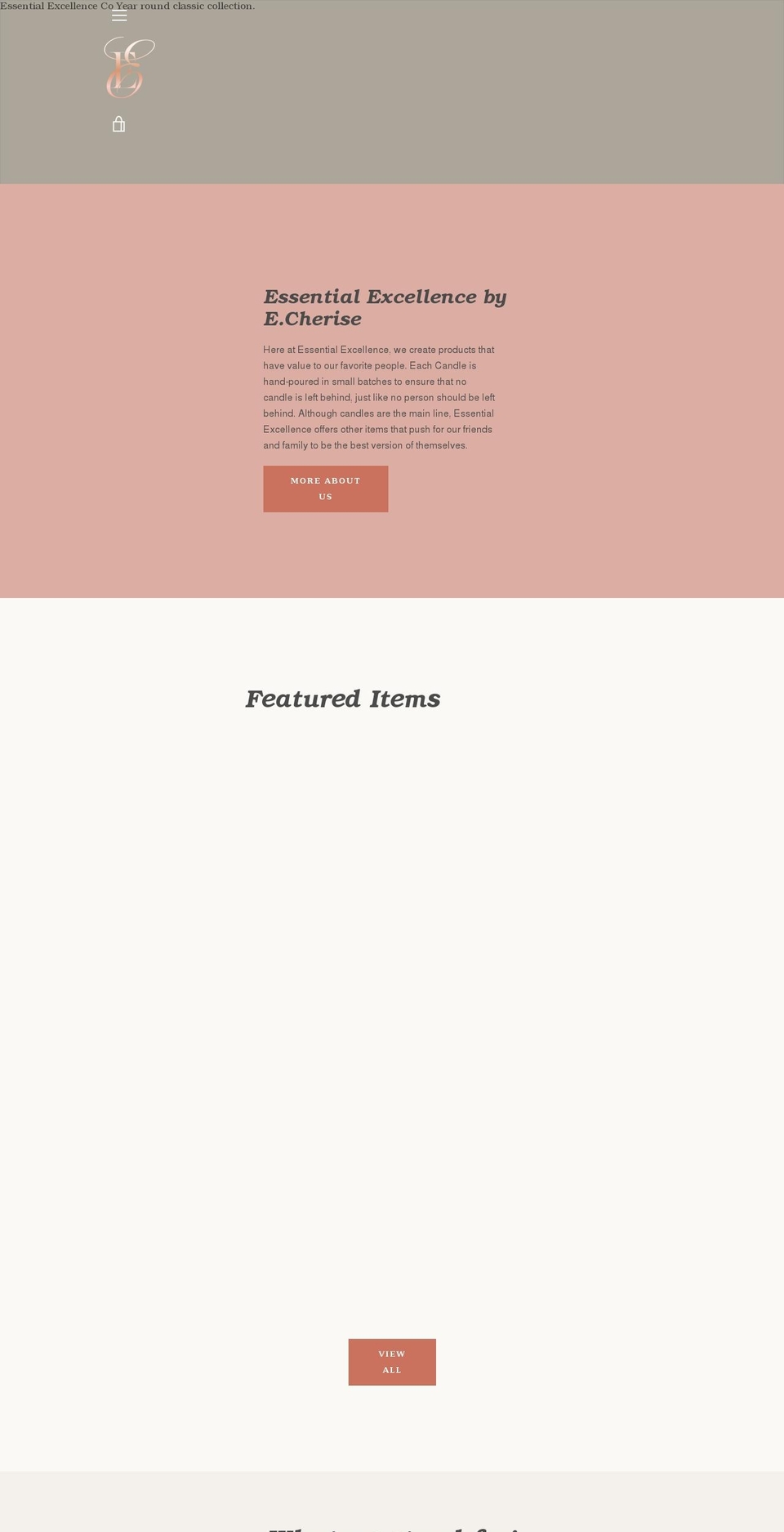 essentialexcellenceco.com shopify website screenshot
