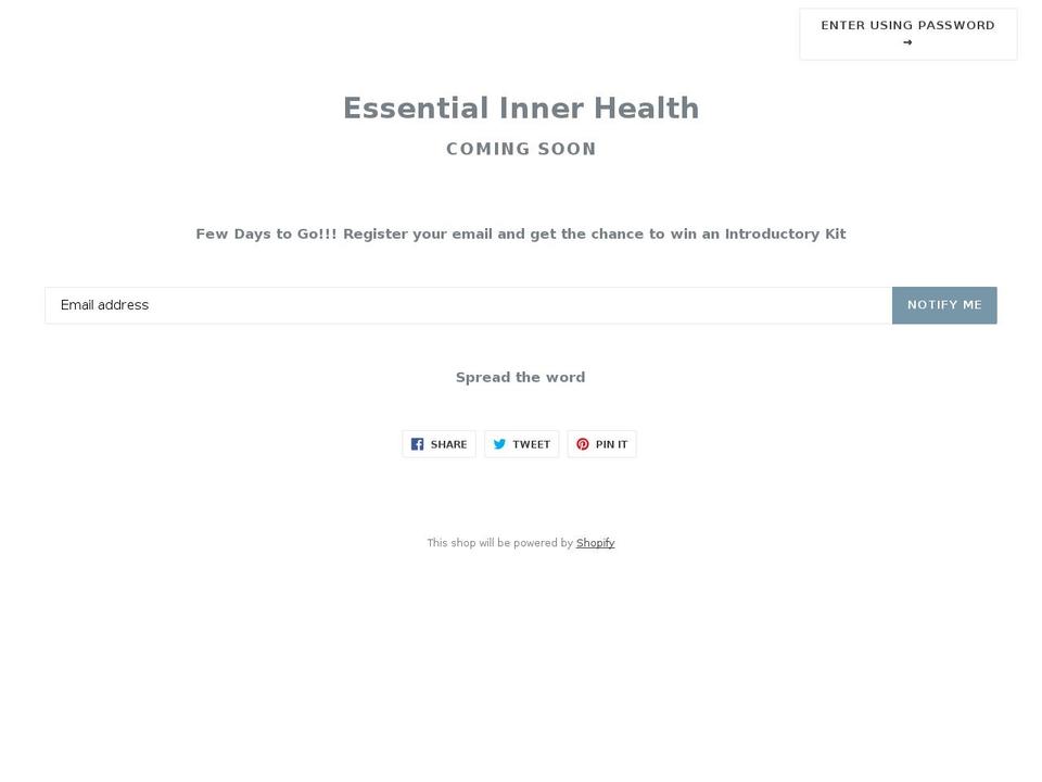 essentialinnerhealth.com — Shopify storefront screenshot