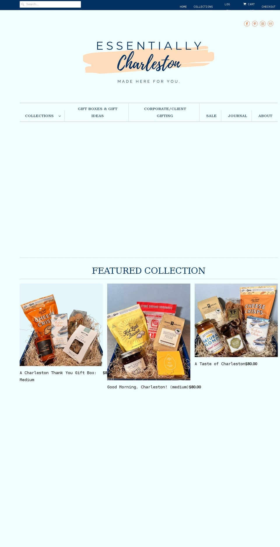 essentiallycharleston.com shopify website screenshot