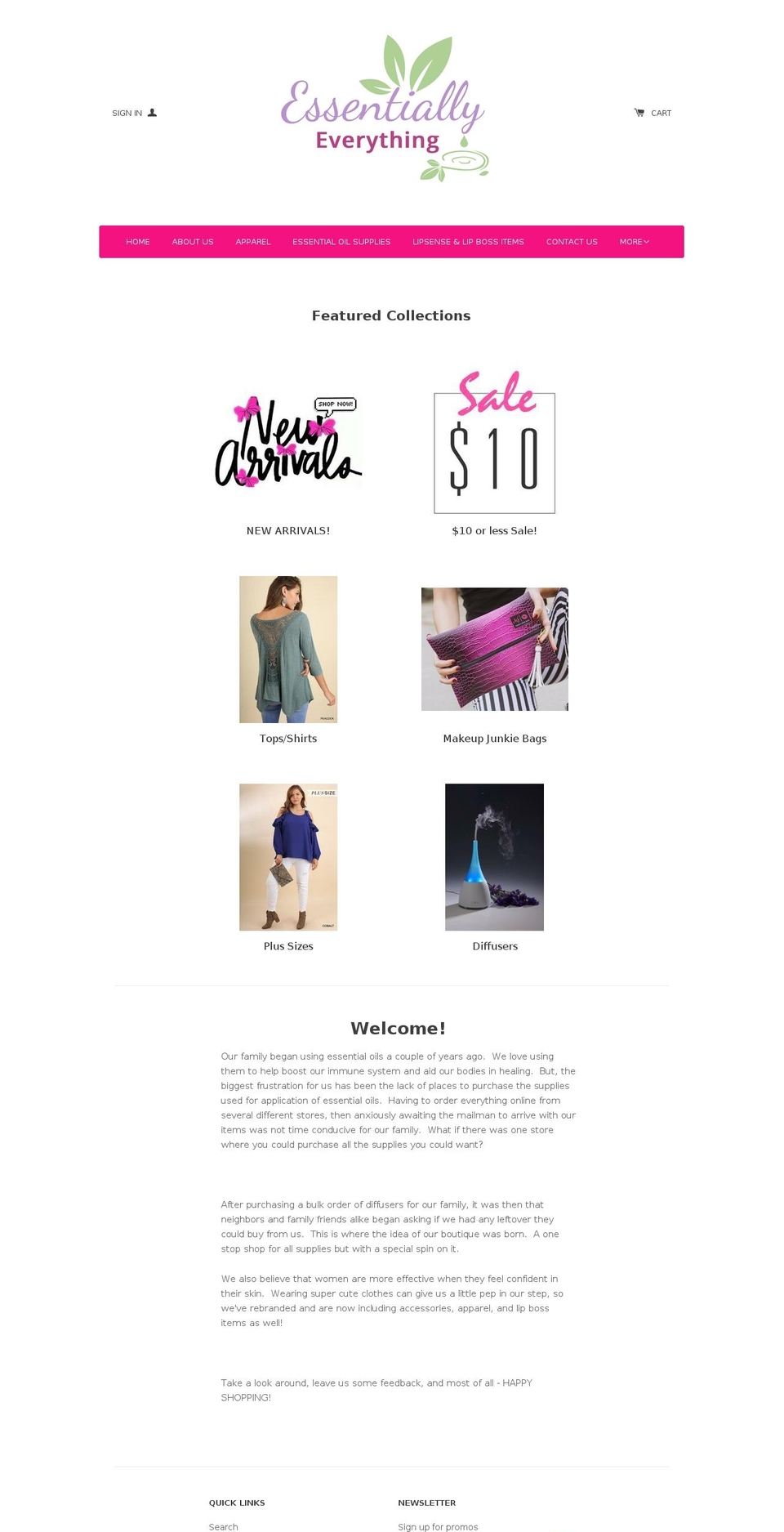 essentiallyeverythingstore.com — Shopify storefront screenshot