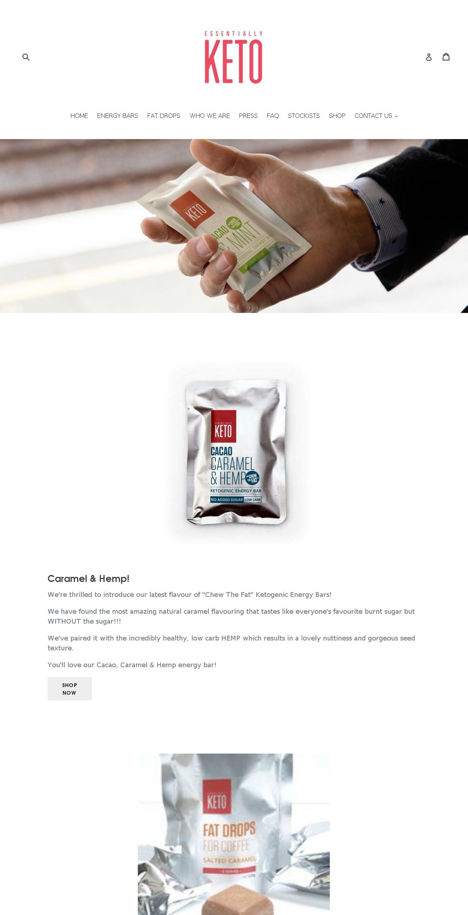 essentiallyketo.com.au shopify website screenshot