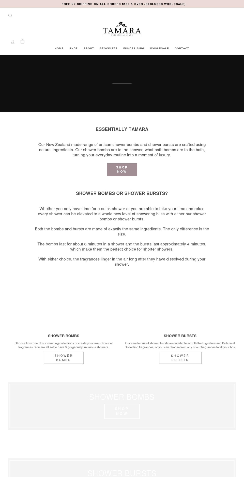 essentiallytamara.co.nz shopify website screenshot