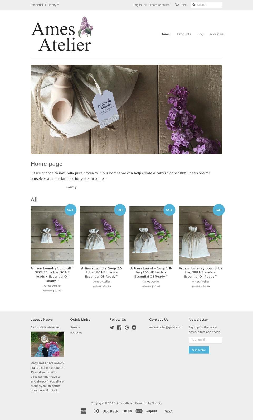 essentialoilready.com — Shopify storefront screenshot