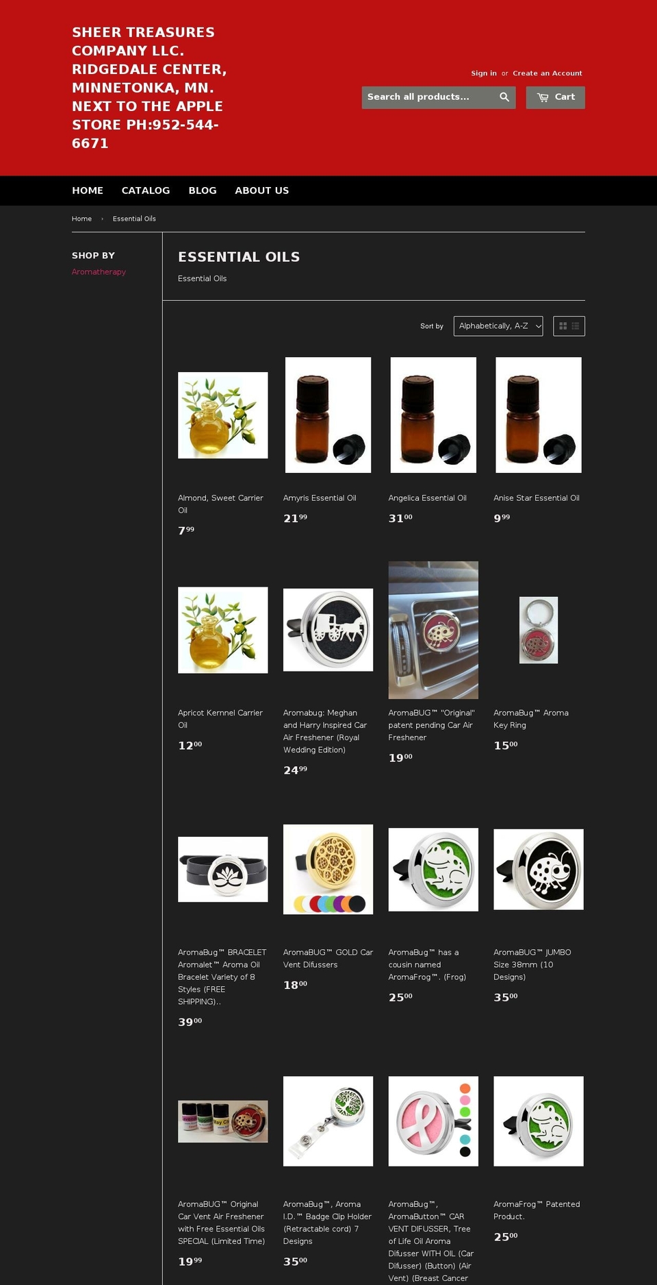 essentialoils1.com — Shopify storefront screenshot
