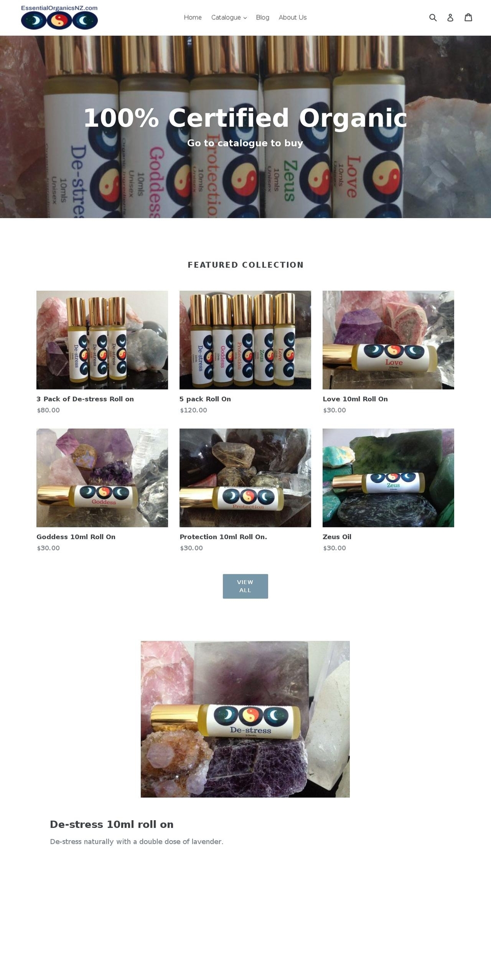 essentialorganicsnz.com shopify website screenshot