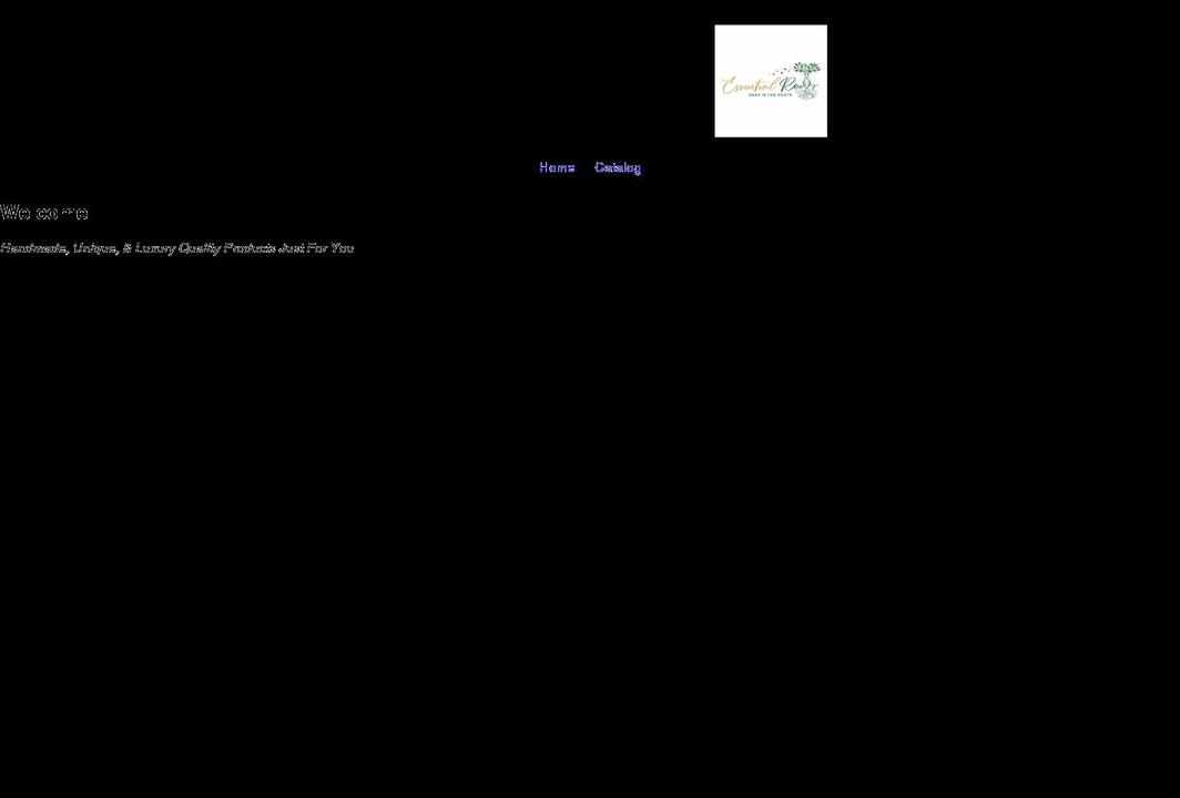 essentialroots.net shopify website screenshot