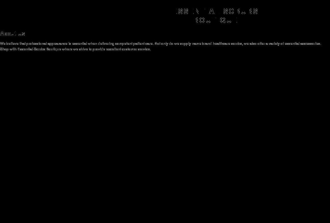 essentialscrubsboutique.com shopify website screenshot