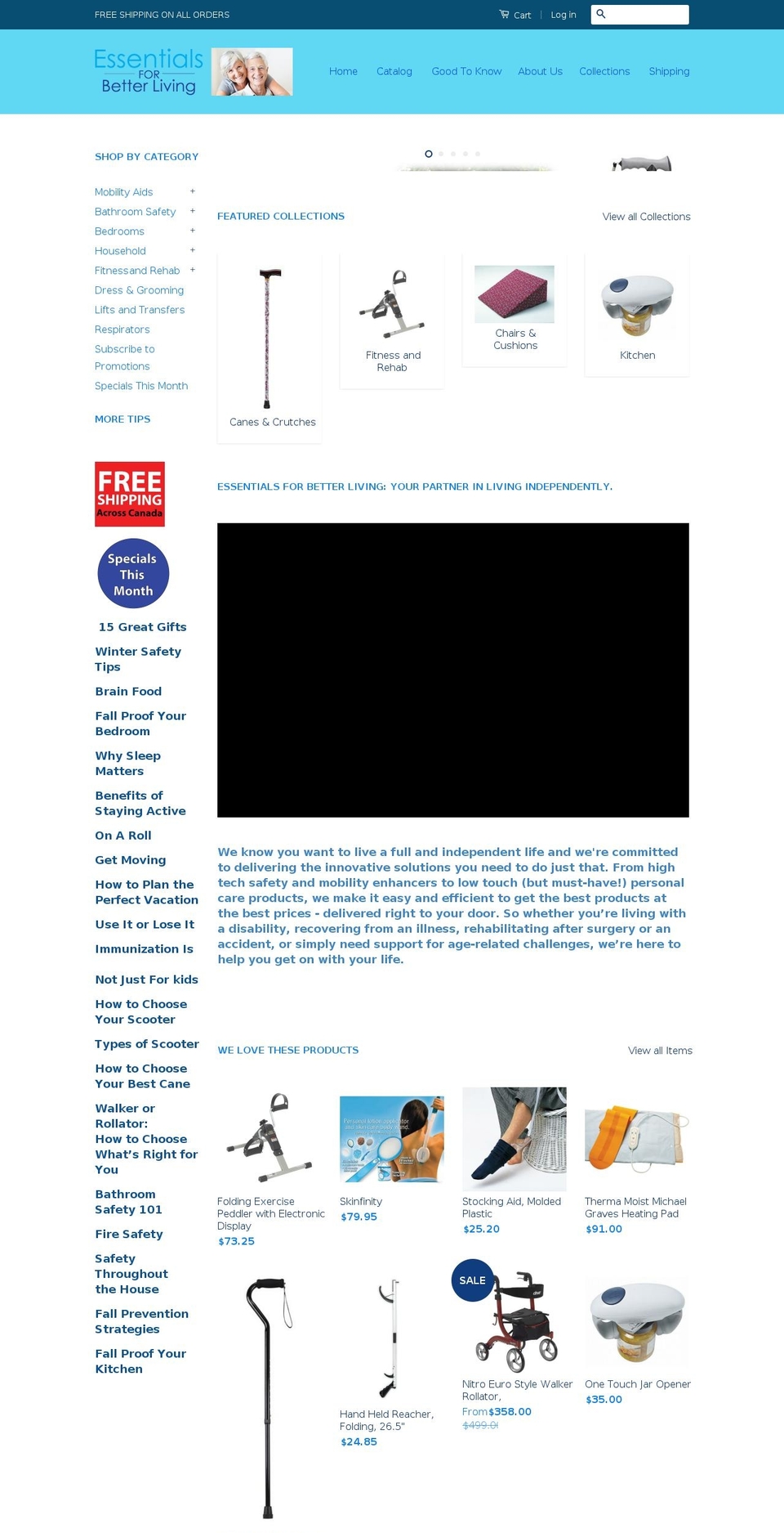 Classic [shopify edits] Shopify theme site example essentialsforbetterliving.ca