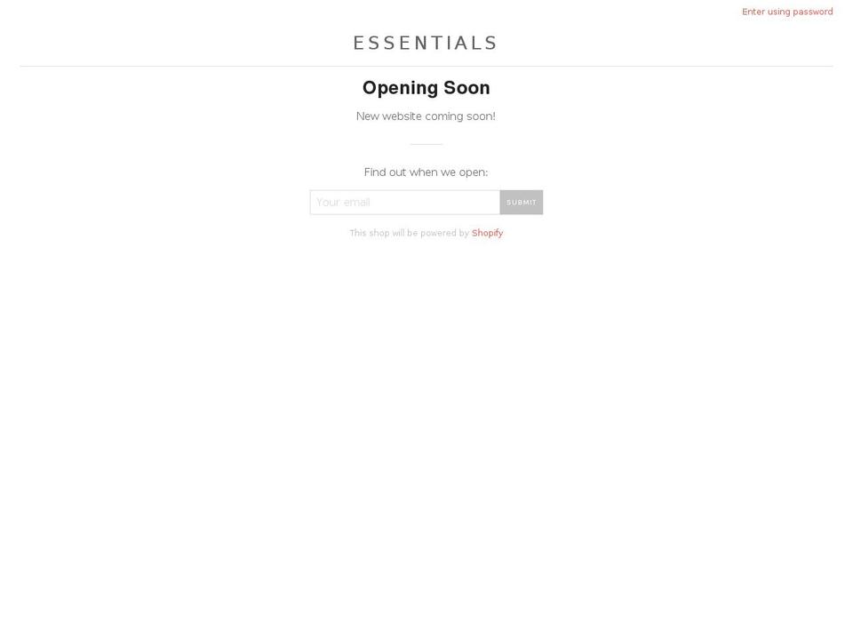 essentialsoferie.com — Shopify storefront screenshot