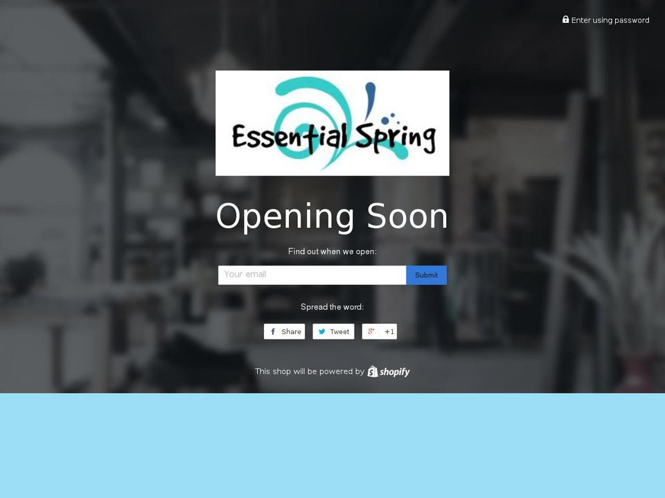 essentialspring.com shopify website screenshot