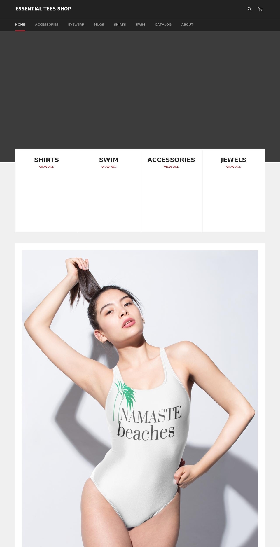 essentialteesshop.com shopify website screenshot