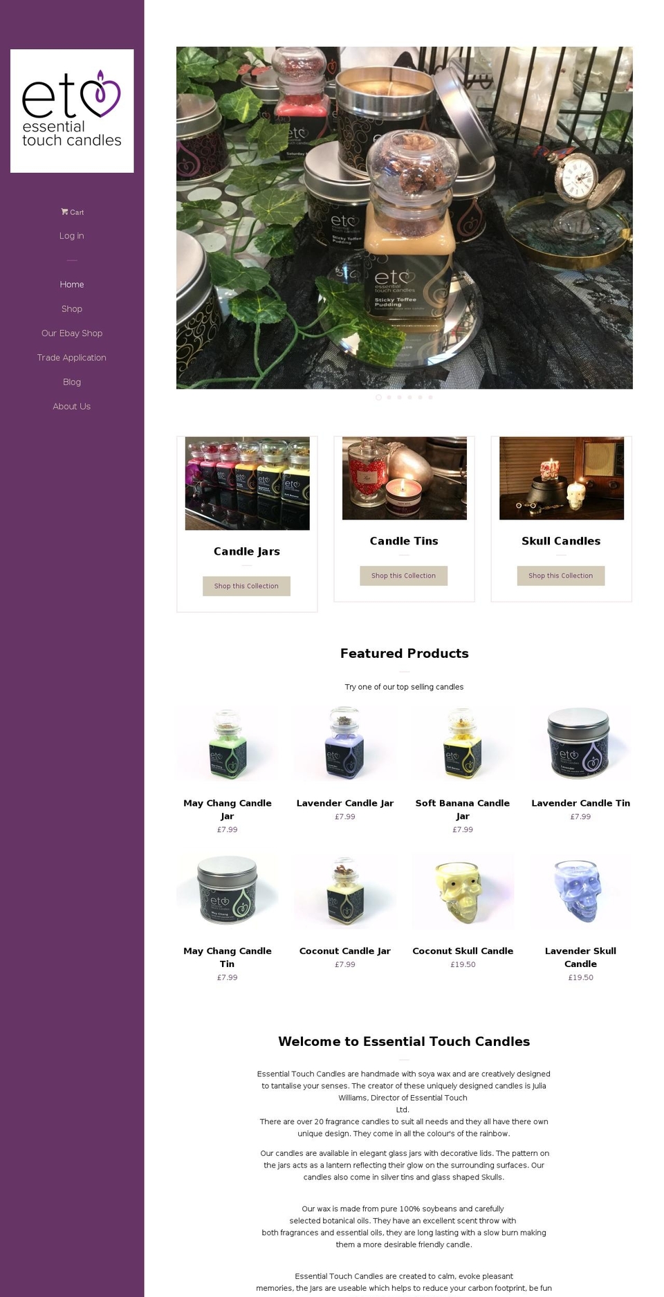 essentialtouchltd.co.uk shopify website screenshot